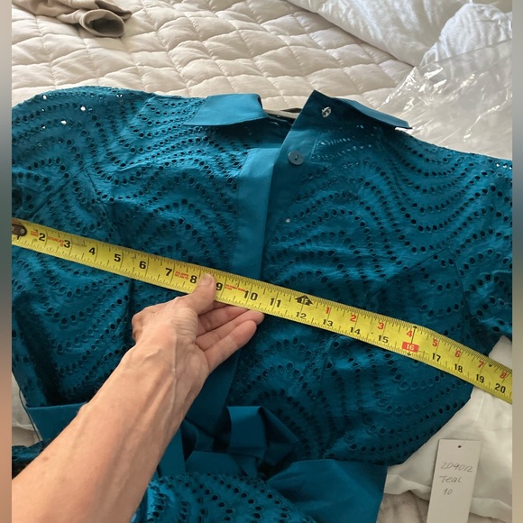 Teri Jon gown Teal SZ 10 NWT- mother of the bride/groom black tie/charity event - Picture 13 of 13